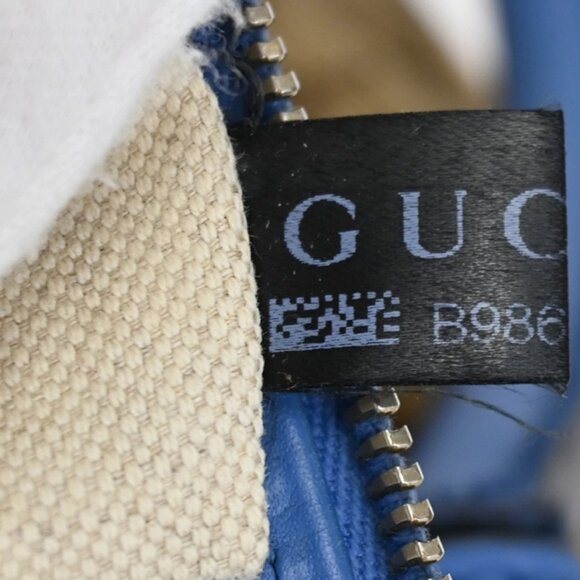 GUCCI GG Pattern Sukey 2Way Shoulder Hand Bag Canvas Leather Brown Blue 86EF497 - Picture 16 of 16